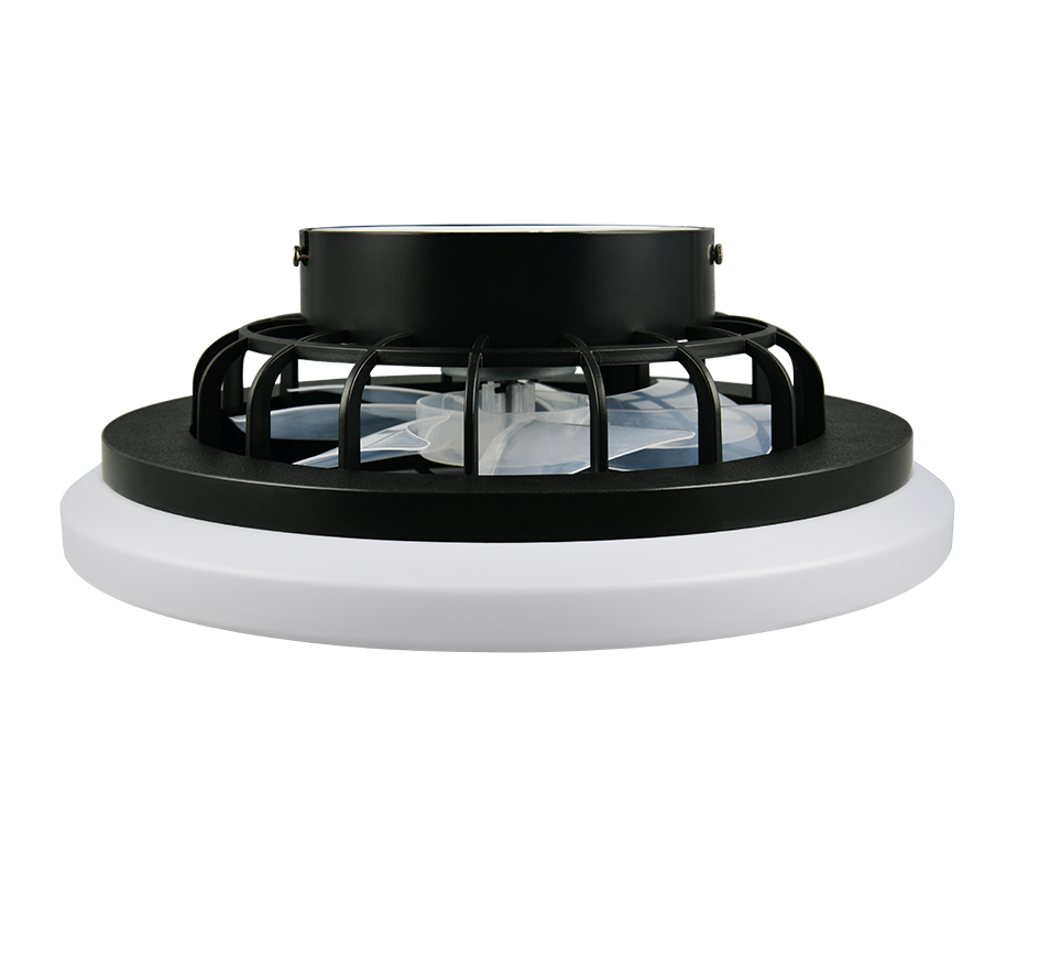 Lustra LED Rotsund Black & White cu Ventilator si Telecomanda Premium Germany