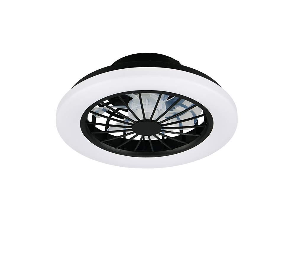 Lustra LED Rotsund Black & White cu Ventilator si Telecomanda Premium Germany