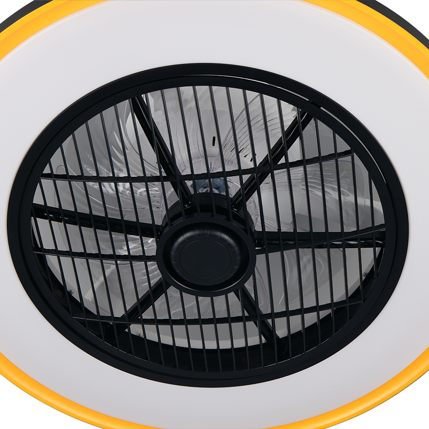 Lustra LED Varpula Black & Gold cu Ventilator si Telecomanda Premium Germany