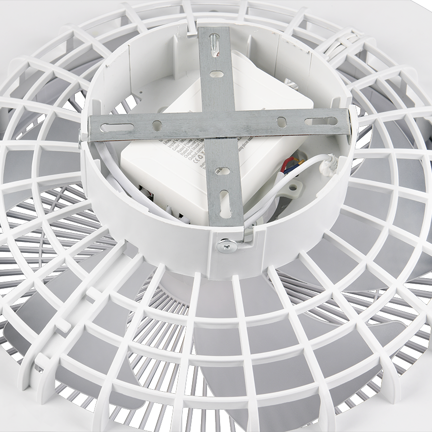 Lustra LED RGB Holmsund White cu Ventilator si Telecomanda Premium Germany