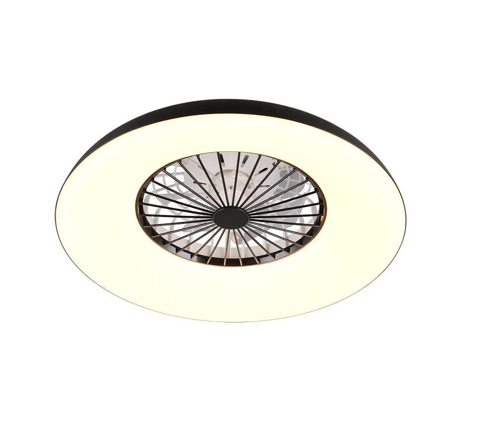 Lustra LED RGB Svaerholt Black cu Ventilator si Telecomanda Premium Germany