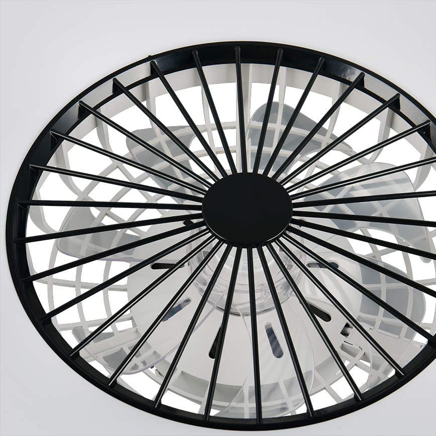 Lustra LED RGB Svaerholt Black cu Ventilator si Telecomanda Premium Germany