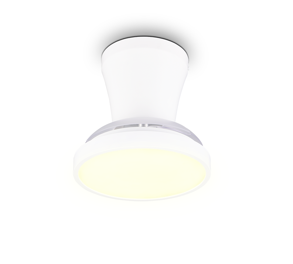 Lustra LED Moss White cu Ventilator si Telecomanda Premium Germany