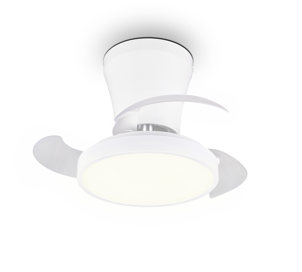 Lustra LED Moss White cu Ventilator si Telecomanda Premium Germany