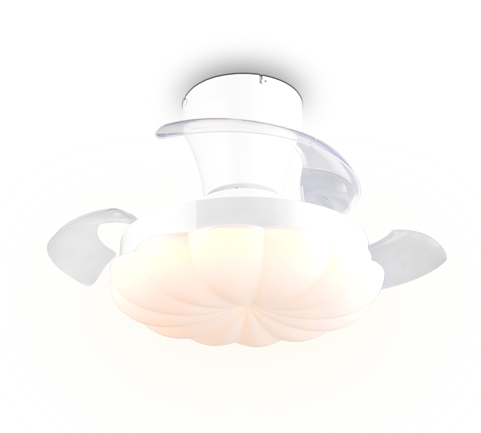 Lustra LED Boras White cu Ventilator si Telecomanda Premium Germany