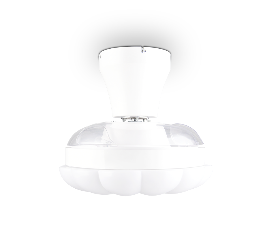 Lustra LED Boras White cu Ventilator si Telecomanda Premium Germany