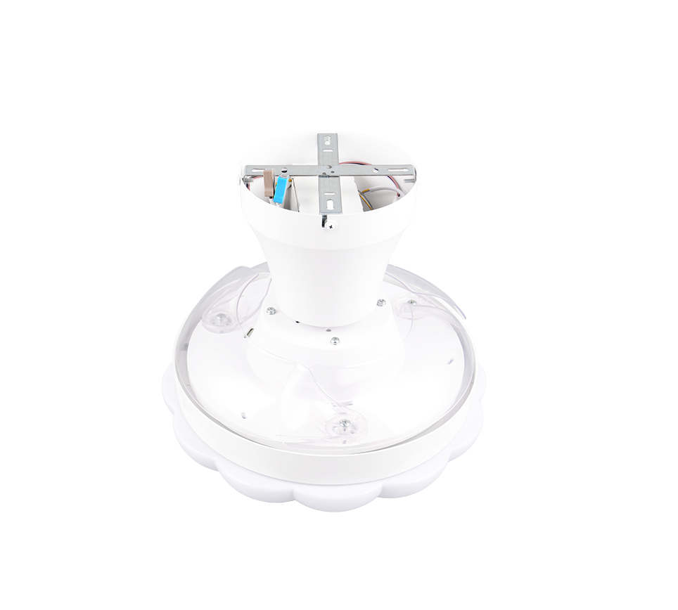 Lustra LED Boras White cu Ventilator si Telecomanda Premium Germany