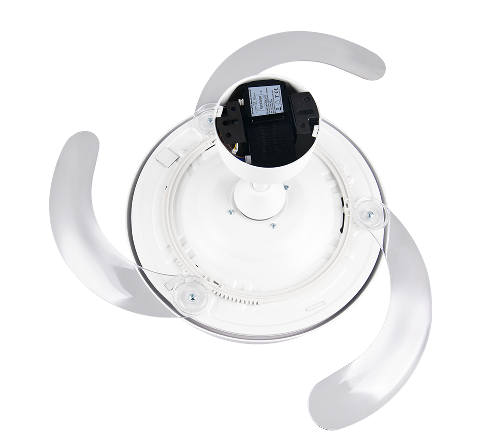Lustra LED Kerava White cu Ventilator si Telecomanda Premium Germany