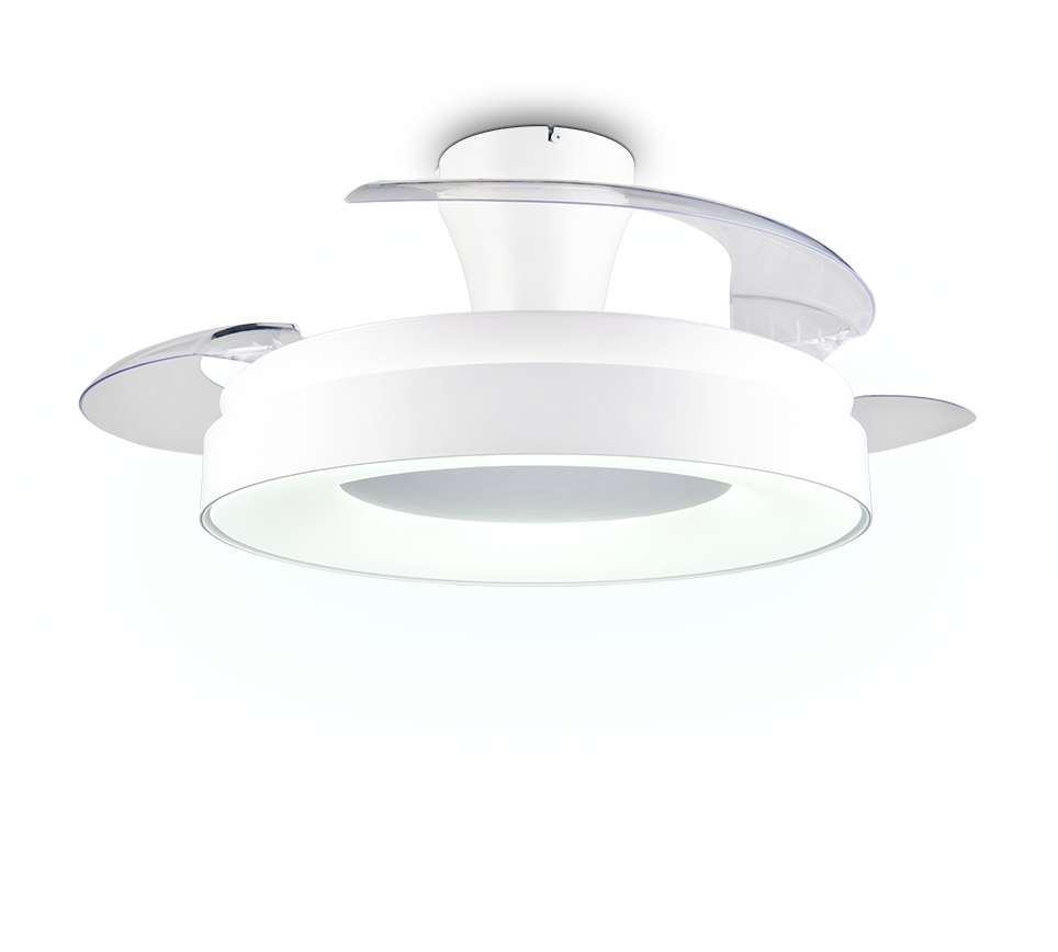 Lustra LED Vansbro White cu Ventilator si Telecomanda Premium Germany