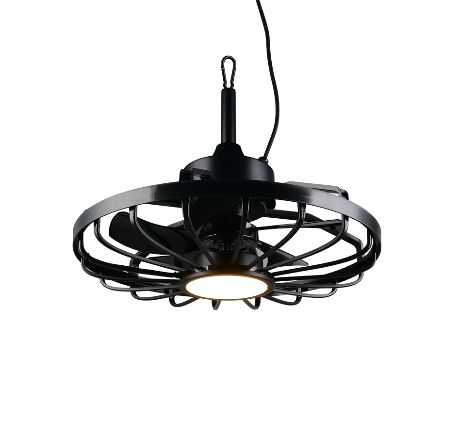 Lustra LED Oslo Black cu Ventilator si Telecomanda Premium Germany
