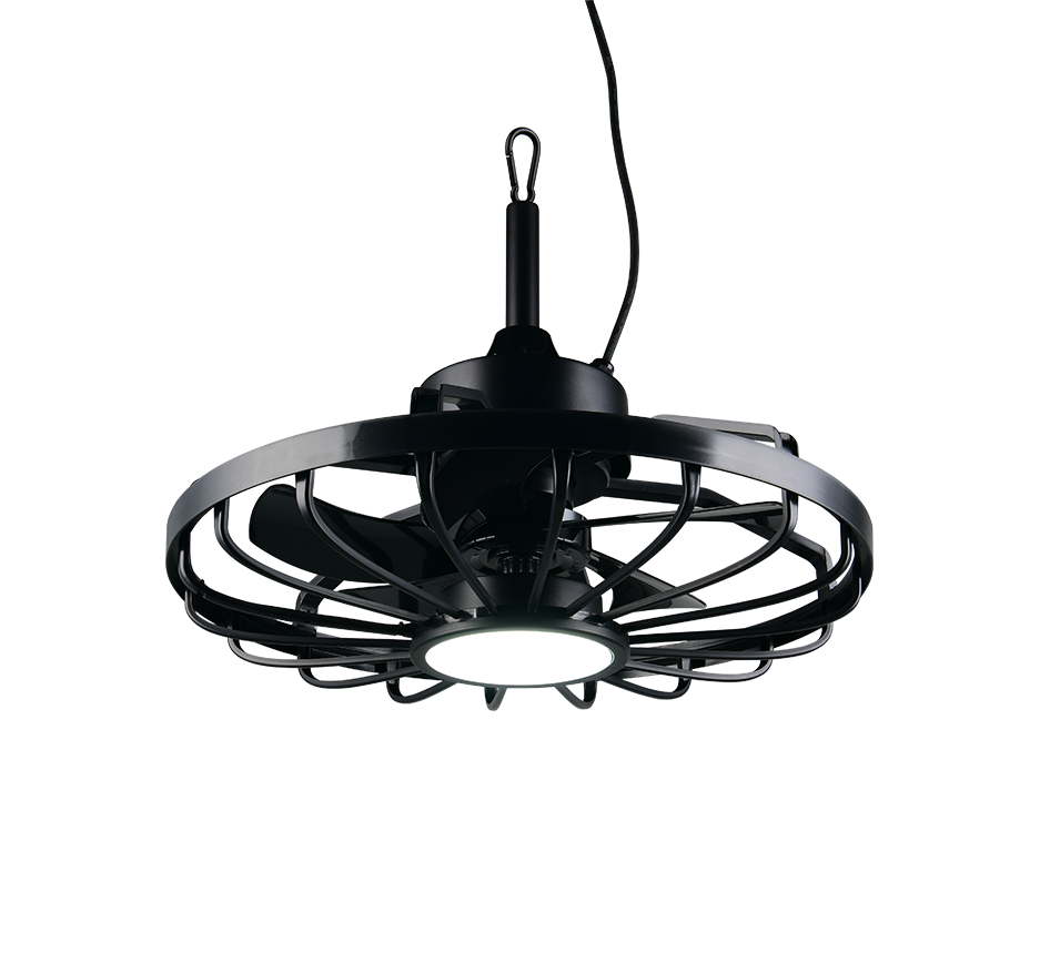 Lustra LED Oslo Black cu Ventilator si Telecomanda Premium Germany