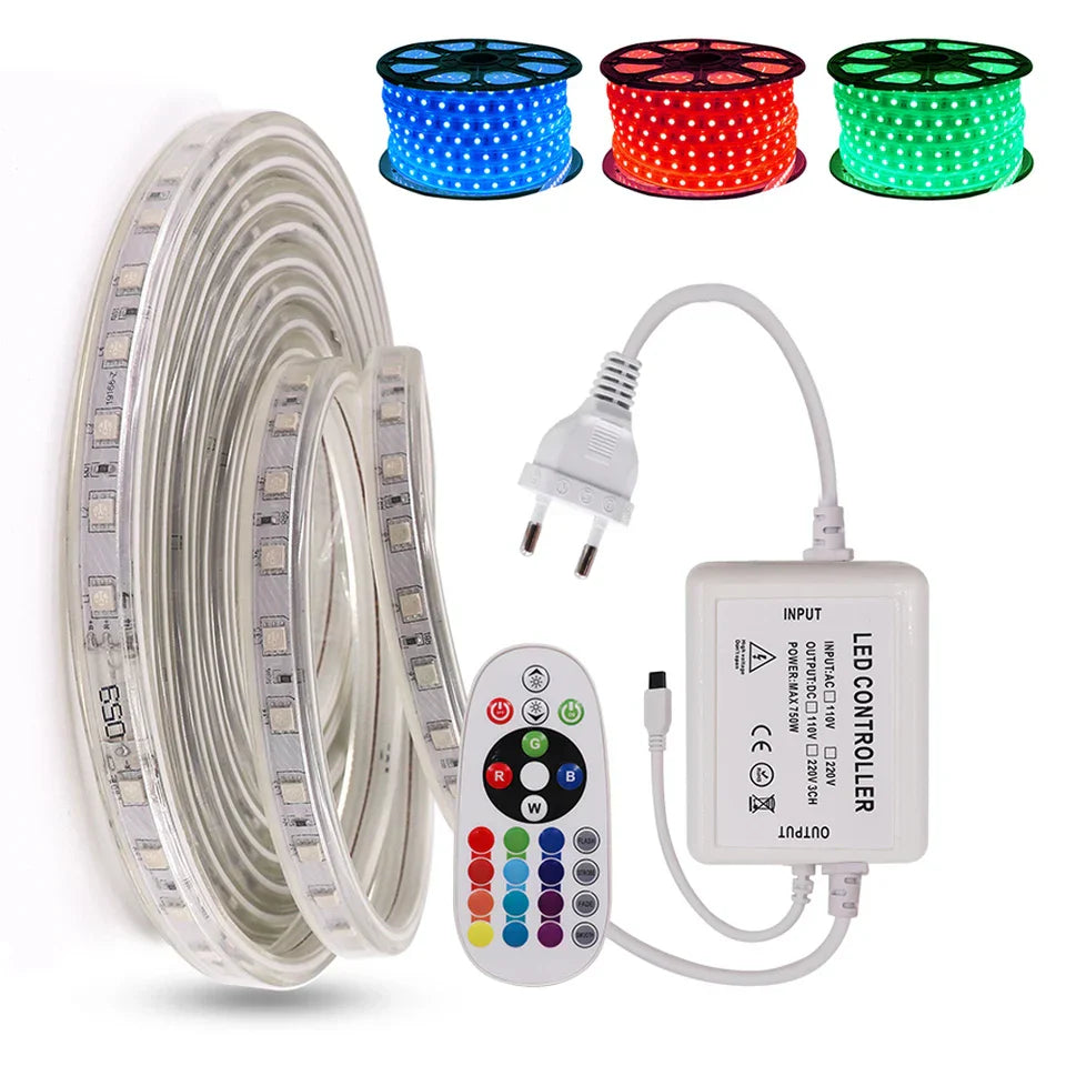 Kit Complet Banda Led 5050 1 Rand Rgb 220V Strips