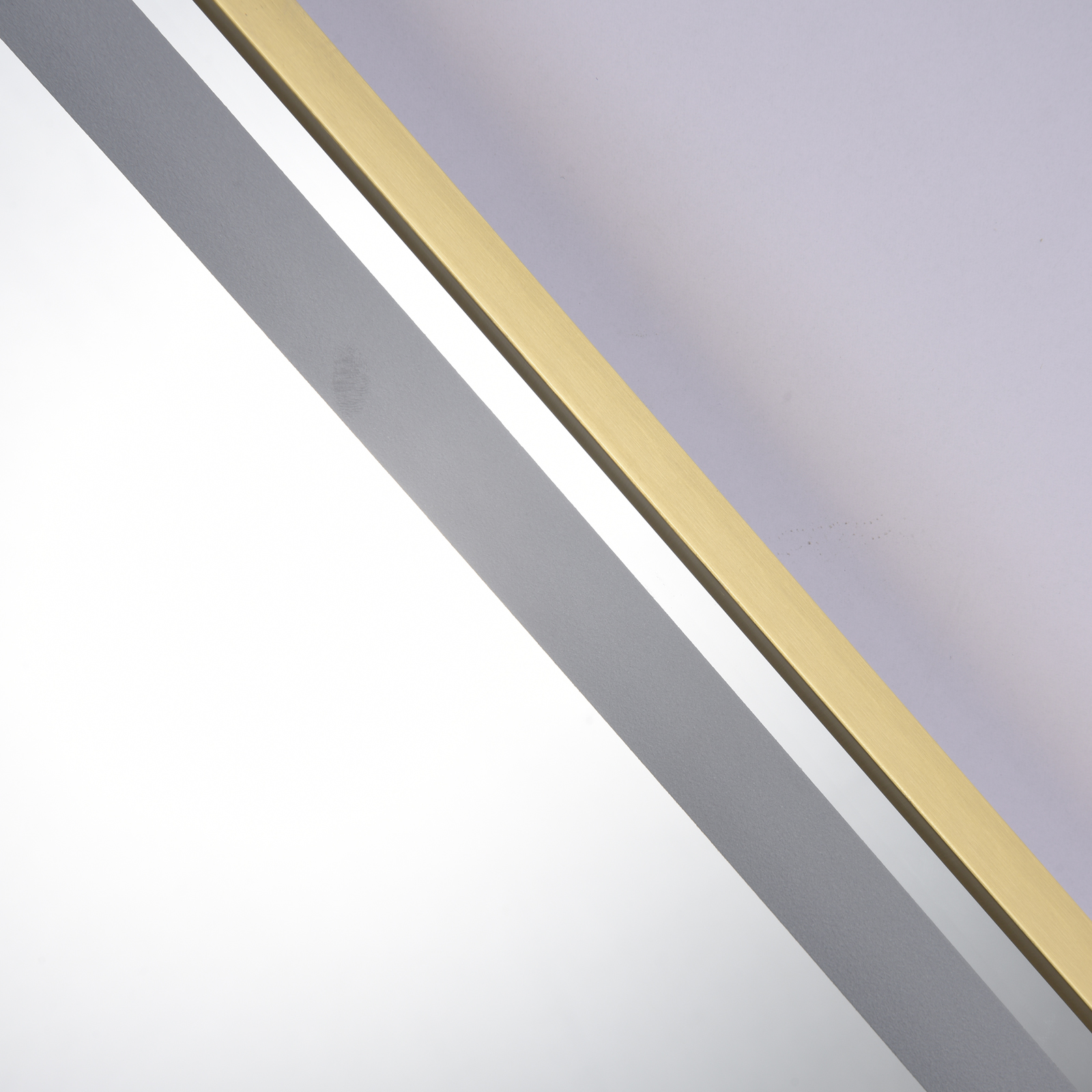 Oglinda LED Rotunda 70cm Rama Aurie, Ceas, Temperatura, Touch si 3 Lumini OD010T/GD