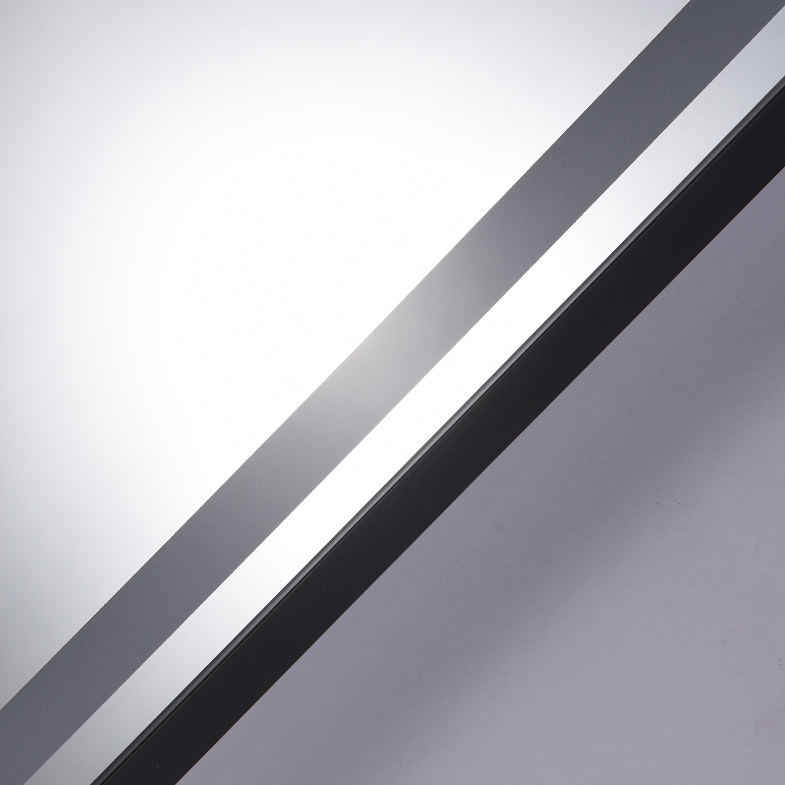 Oglinda LED 110x70cm Rama Neagra, Dezaburire, Ceas, Temperatura, Touch si 3 Lumini OD058/BK