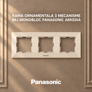 Rama Ornamentala 3 Mecanisme Bej Monobloc Panasonic Arkedia