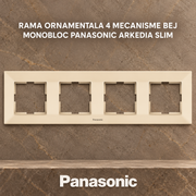 Rama Ornamentala 4 Mecanisme Bej Monobloc Panasonic Arkedia Slim
