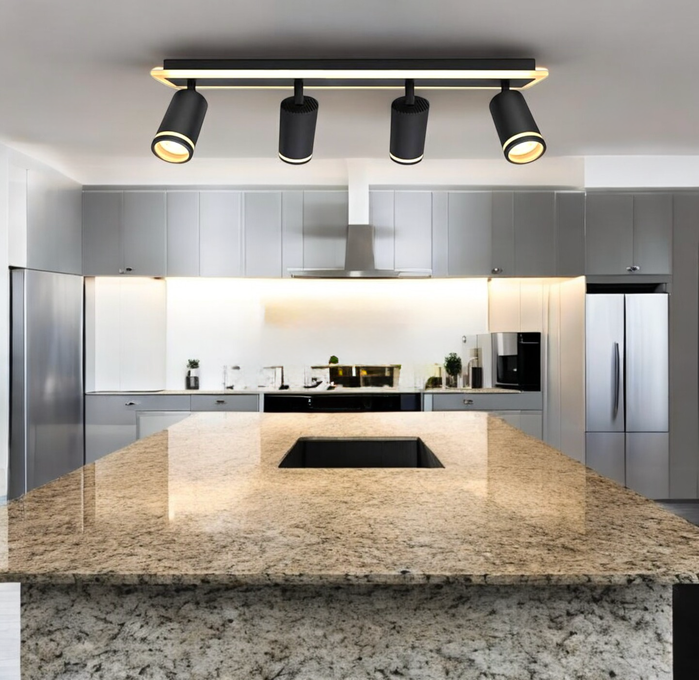 Lustra LED cu Spoturi 82W NOIR GLOW Echivalent 400W