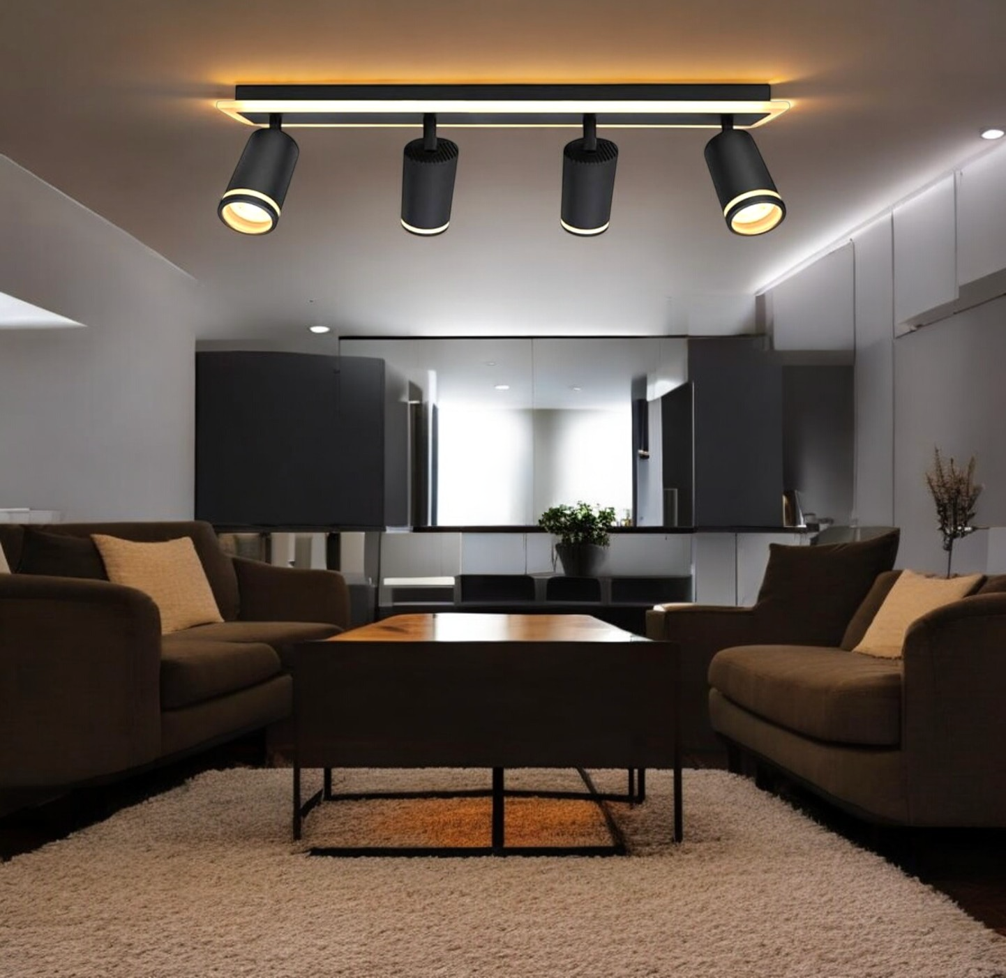 Lustra LED cu Spoturi 82W NOIR GLOW Echivalent 400W