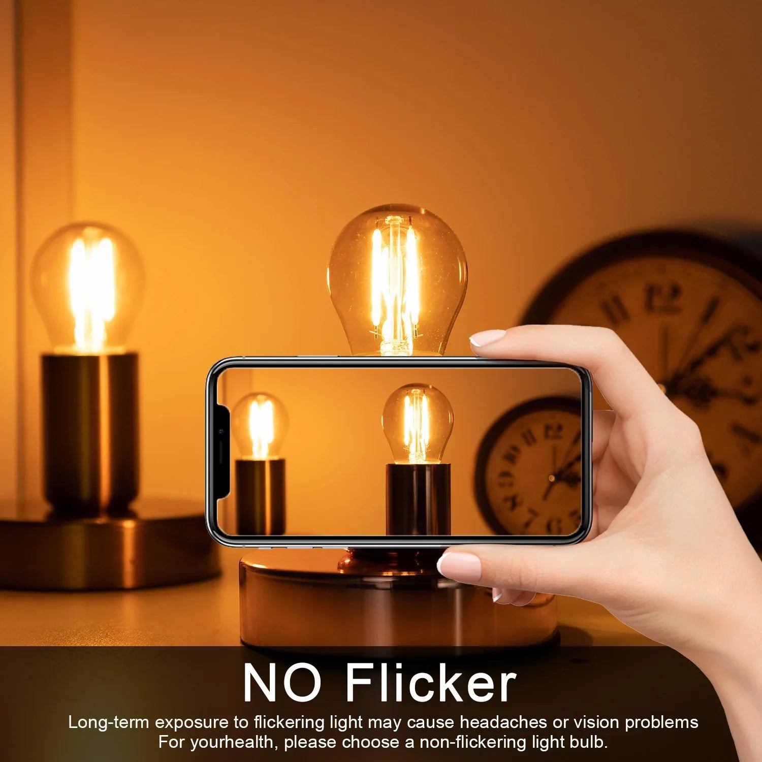 Bec LED E27 2W Filament G45 2700K Fumuriu