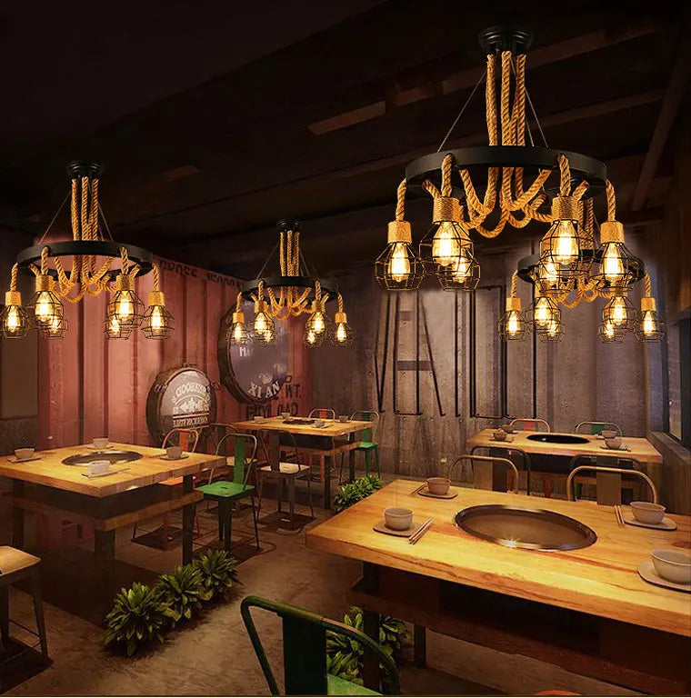 Lustra Retro Design Circle 6xE27