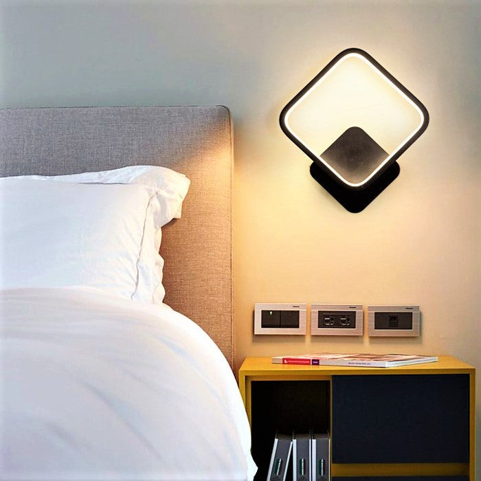 Aplica LED 28W DIAMOND Negru Slim 3 Functii