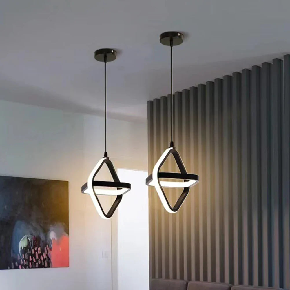 Lustra LED Suspendata INFINITY SQUARE Black Echivalent 200W