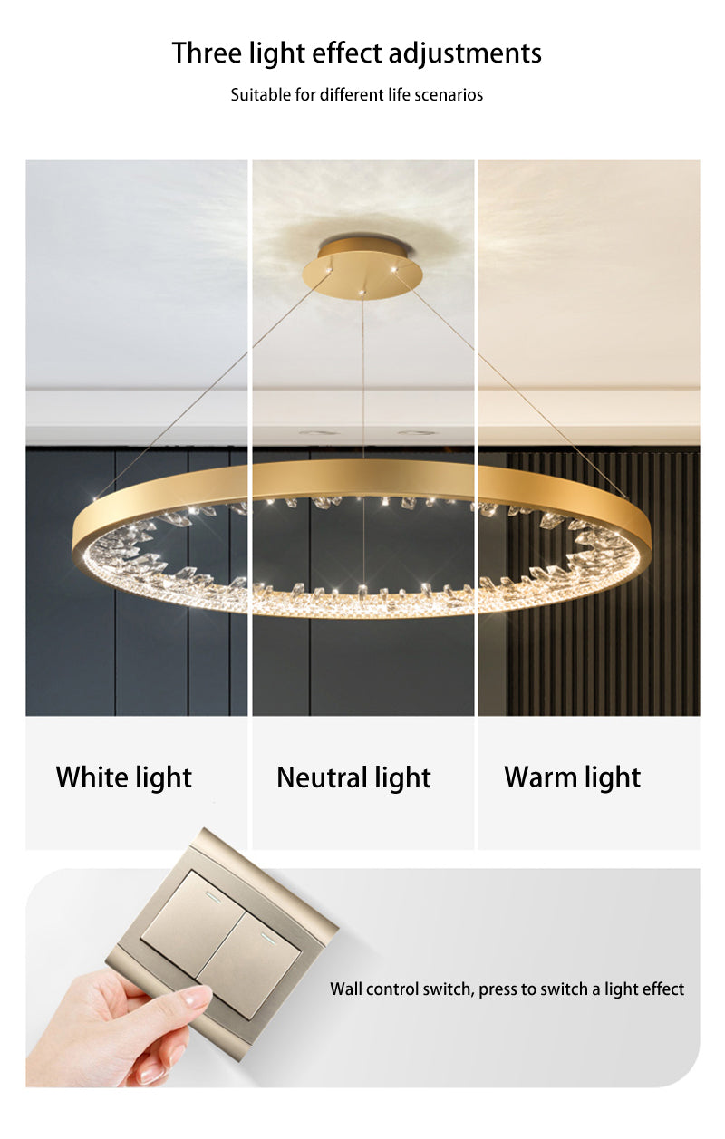 Lustra LED ICE-AGE Gold 1 Segment Echivalent 200W