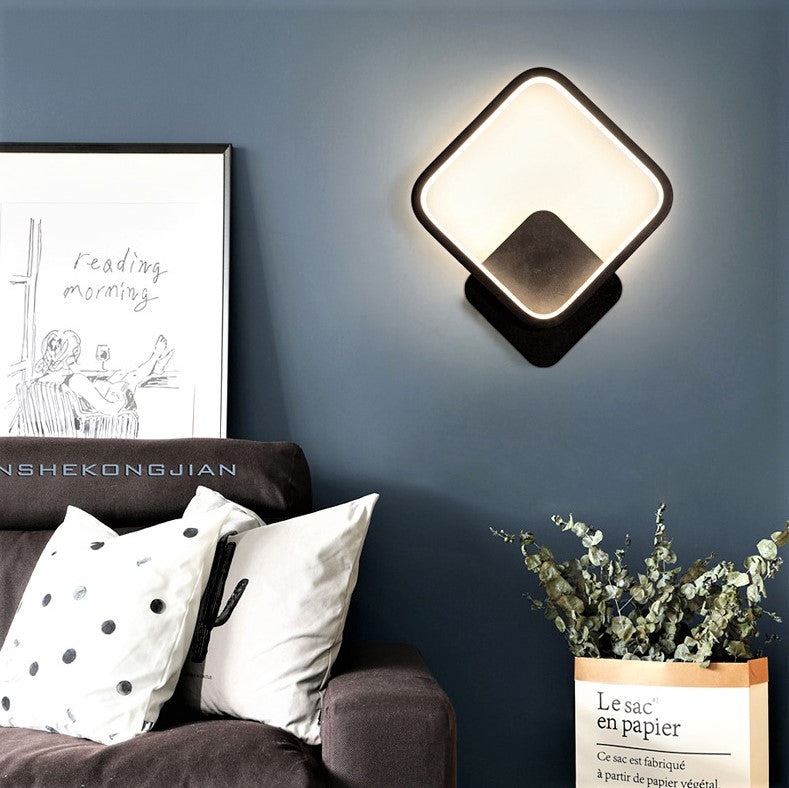 Aplica LED 28W DIAMOND Negru Slim 3 Functii