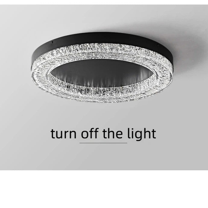 Lustra LED MESA Sparkle Black Circle Echivalent 400W, 3 lumini