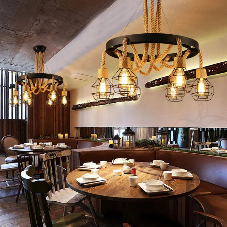 Lustra Retro Design Circle 6xE27