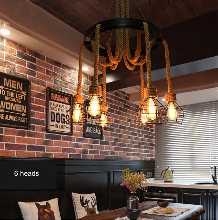 Lustra Retro Design Circle 6xE27