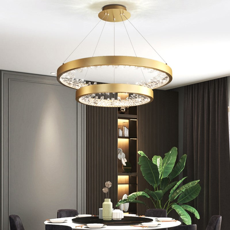 Lustra LED ICE-AGE Gold 2 Segmente Echivalent 400W