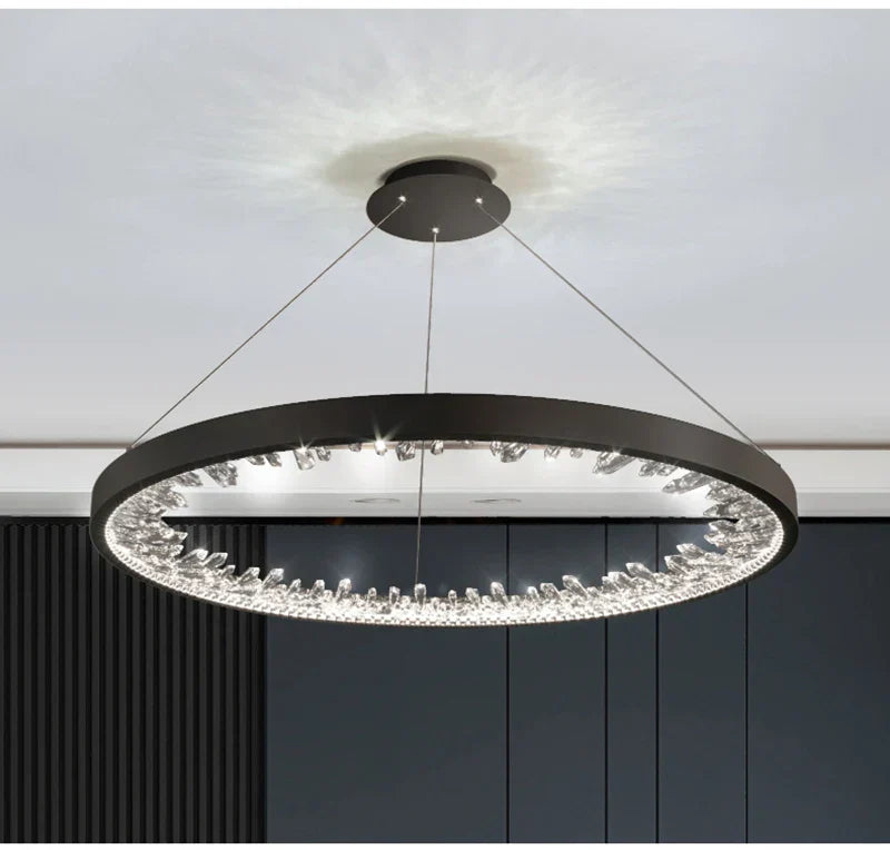 Lustra LED ICE-AGE Black 1 Segment Echivalent 200W