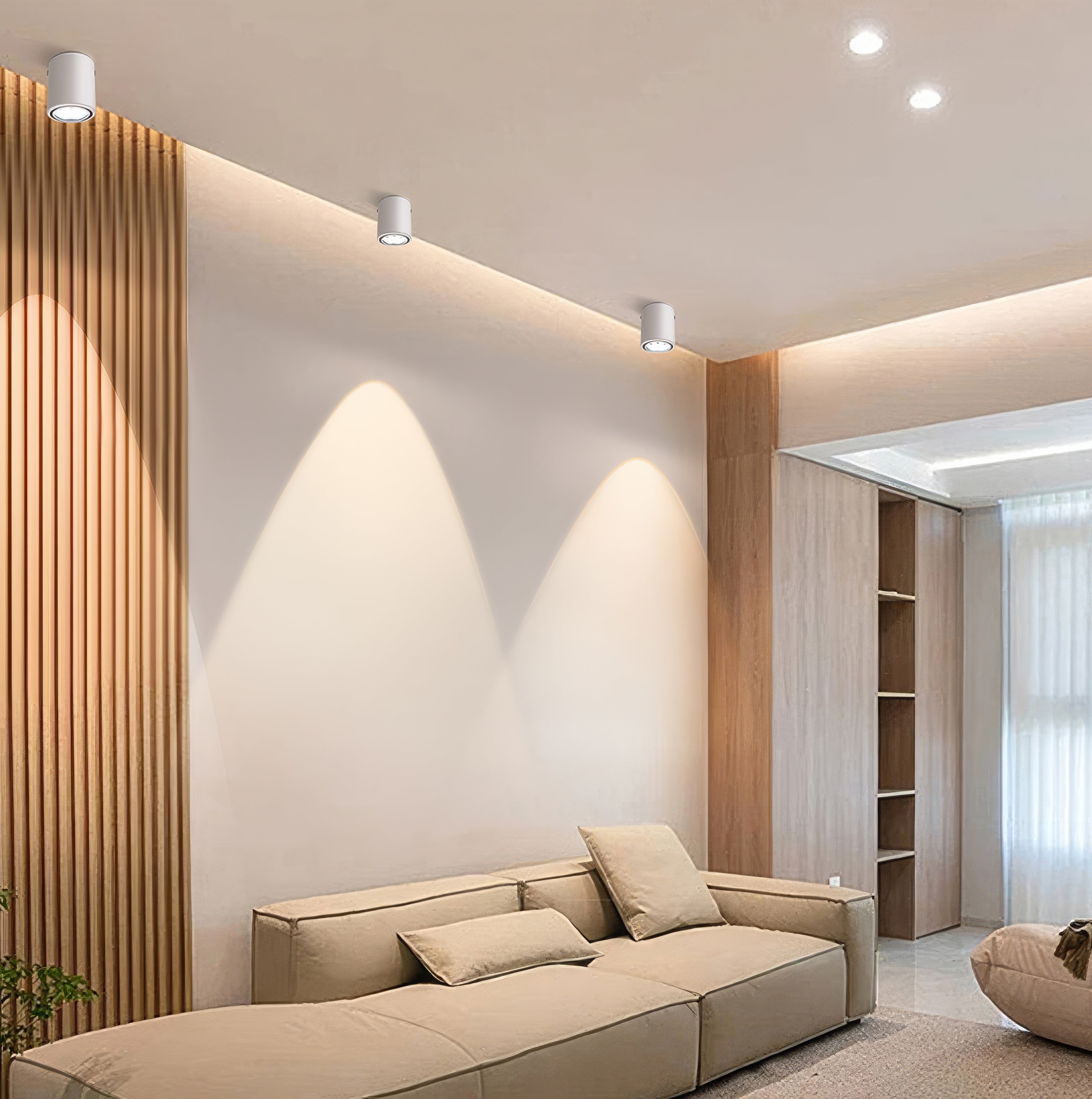 Spot Aplicat Rotund Fascicul Reglabil Alb Dulie GU10 Ø80x100mm