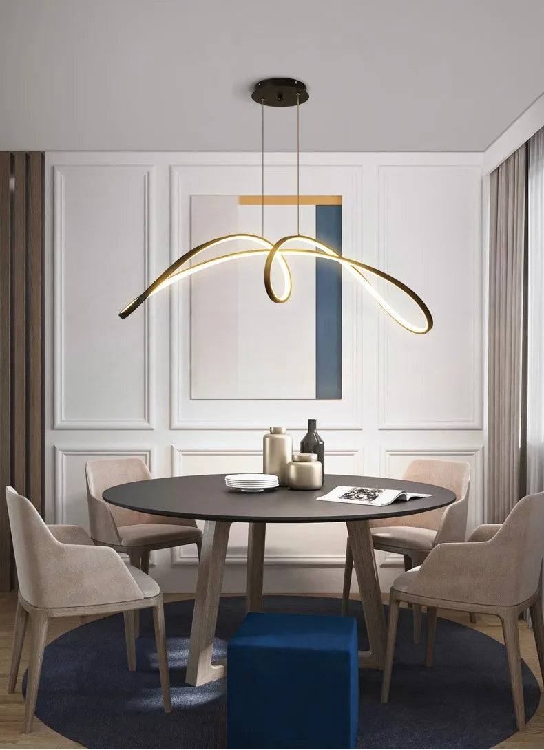 Lustra LED 108W Suspendata Eliptic Black SMART