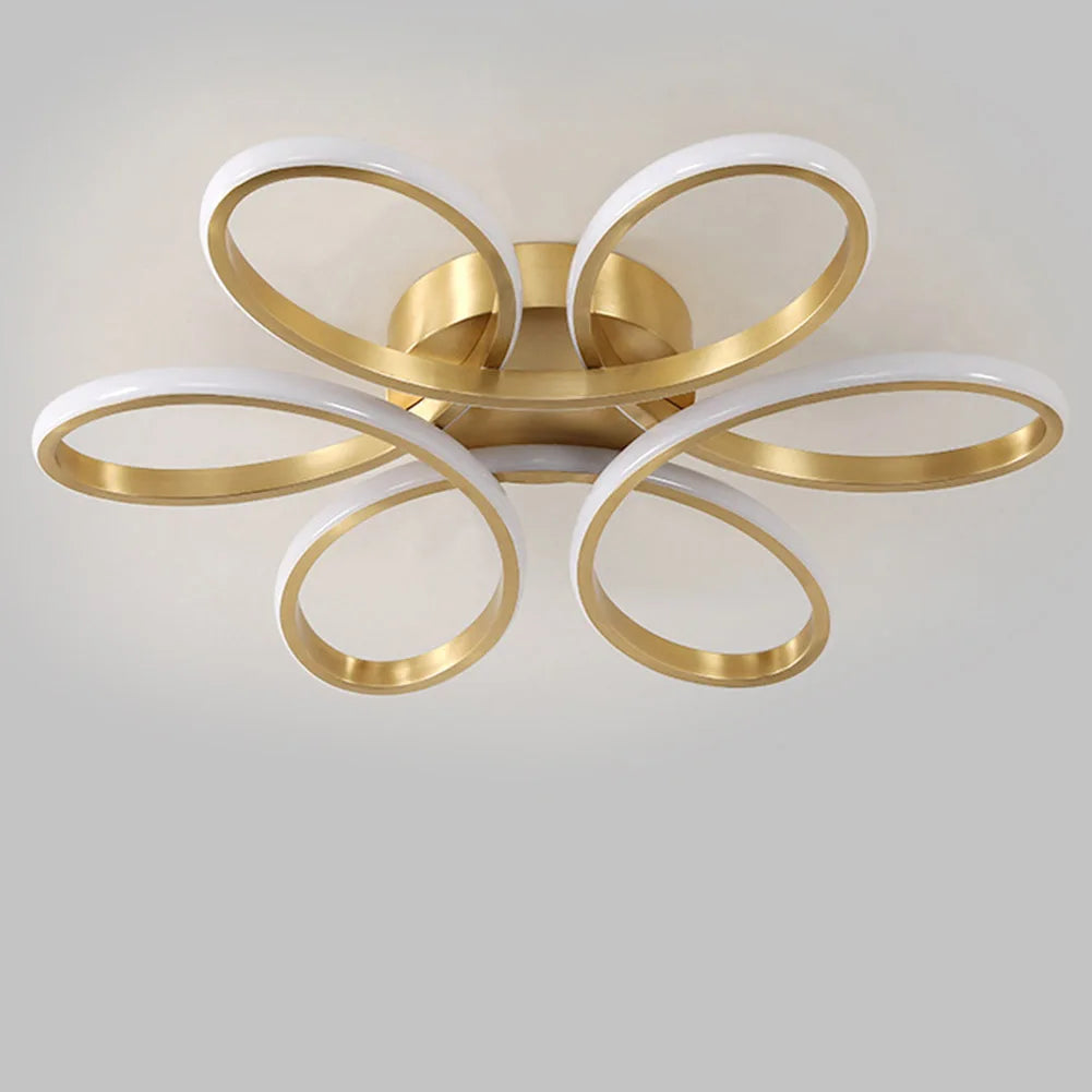 Lustra LED DAISY Gold Echivalent 500W Telecomanda