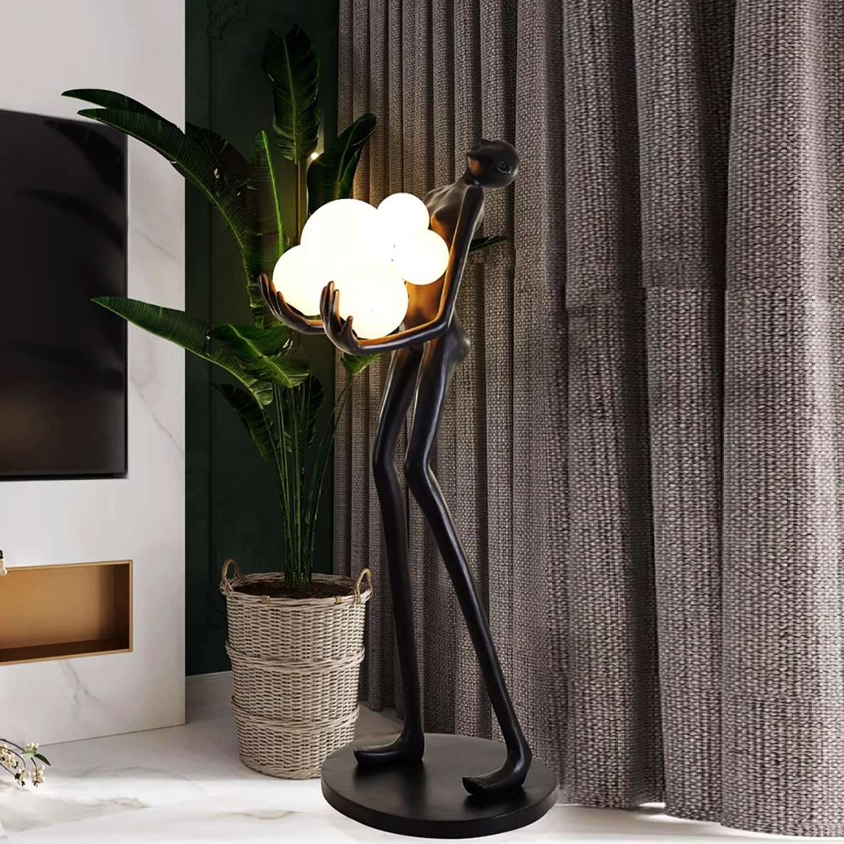 Lampadar Luxury OMNIO Black 180cm