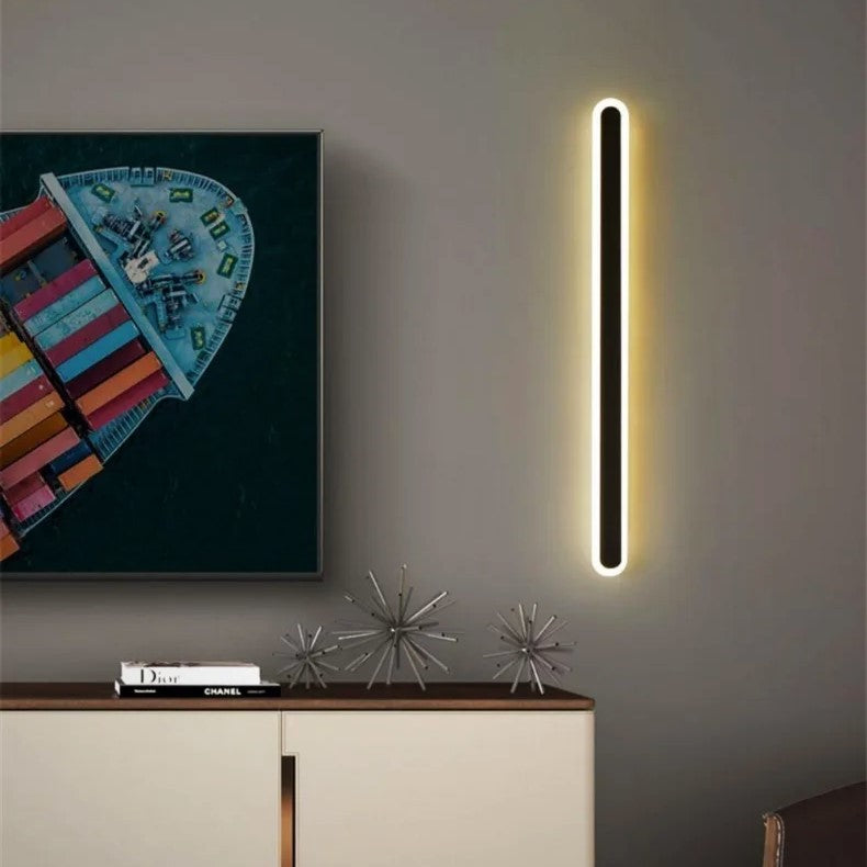 Aplica LED Liniara 48W 60cm Neagra Echivalent 300W