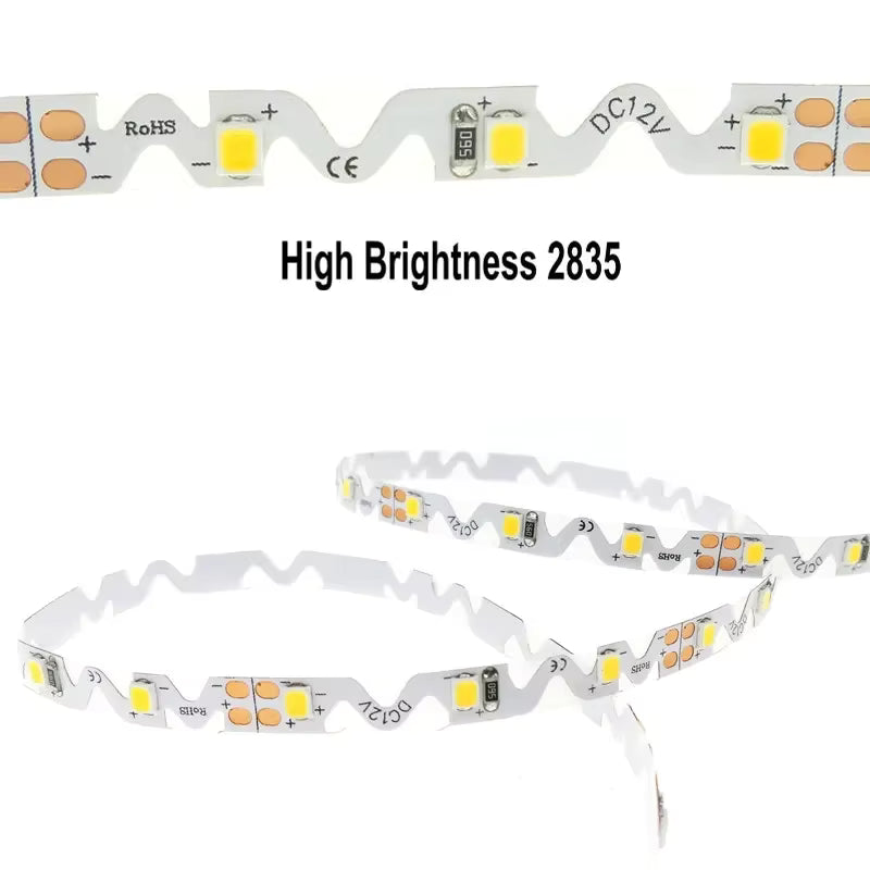 Banda LED 12V S-Type Flexibila - 2835 60 SMD/ml Waterproof - rola 5 metri