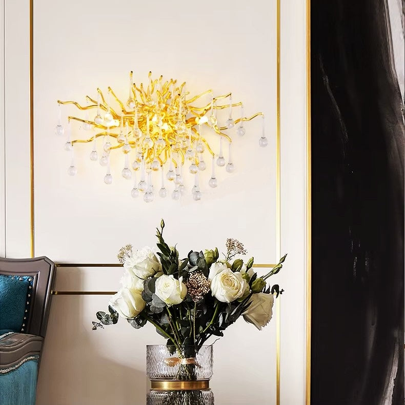 Aplica Perete Cristal Luxury Golden Tears