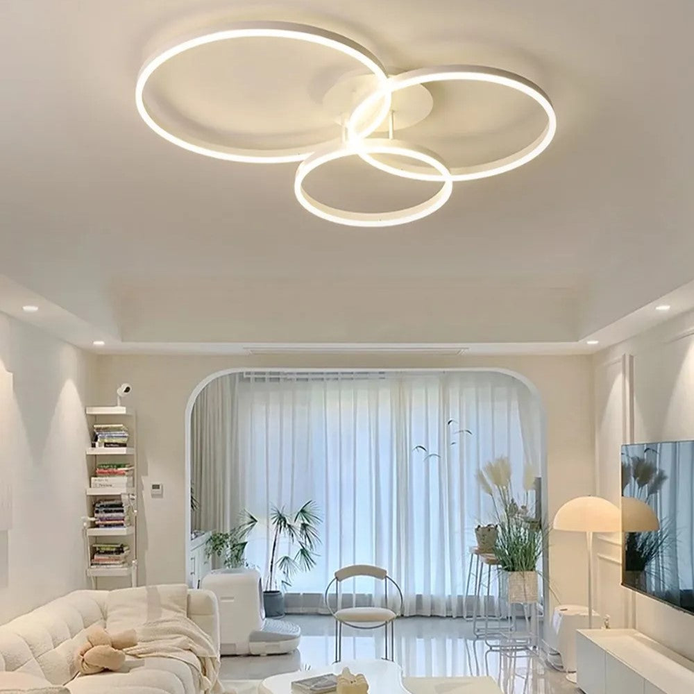 Lustra LED Beauty White Circle Echivalent 600W Telecomanda