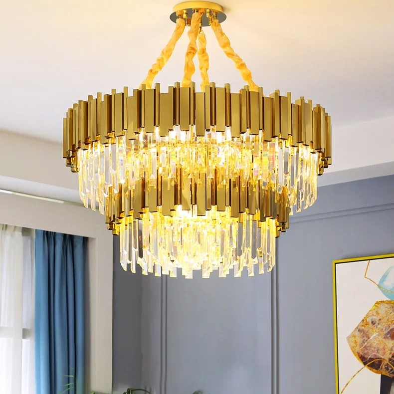 Candelabru Cristal GLORY GOLDEN LUXURY 800+500mm