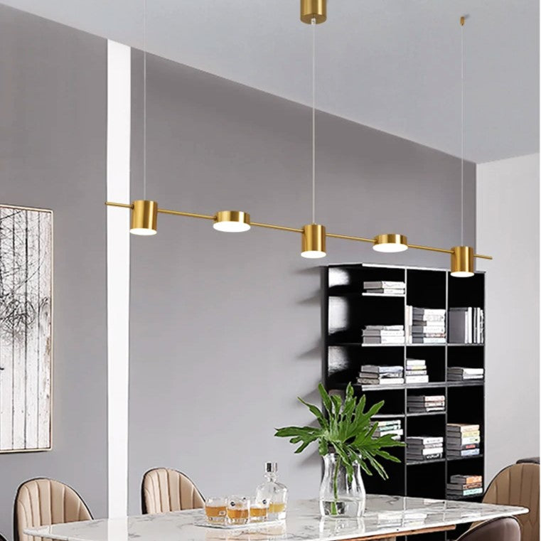 Lustra LED Suspendata Liniara Gold Echivalent 400W 2369/5GD