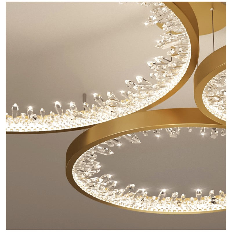 Lustra LED ICE-AGE Gold 3 Segmente Mobile Echivalent 800W