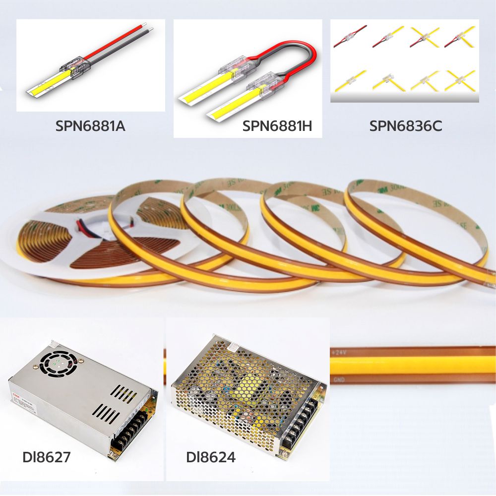 Banda LED 24V COB Interior Free Cut - rola 5 metri