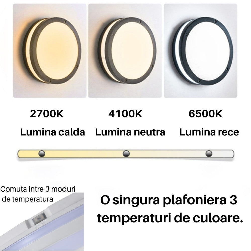 Aplica LED 40W Rotunda Miraq Neagra Exterior Lighting Fixtures