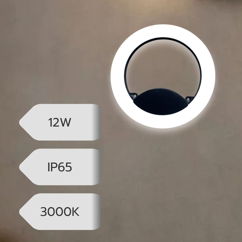 Aplica LED Exterior OSLO 12W Black