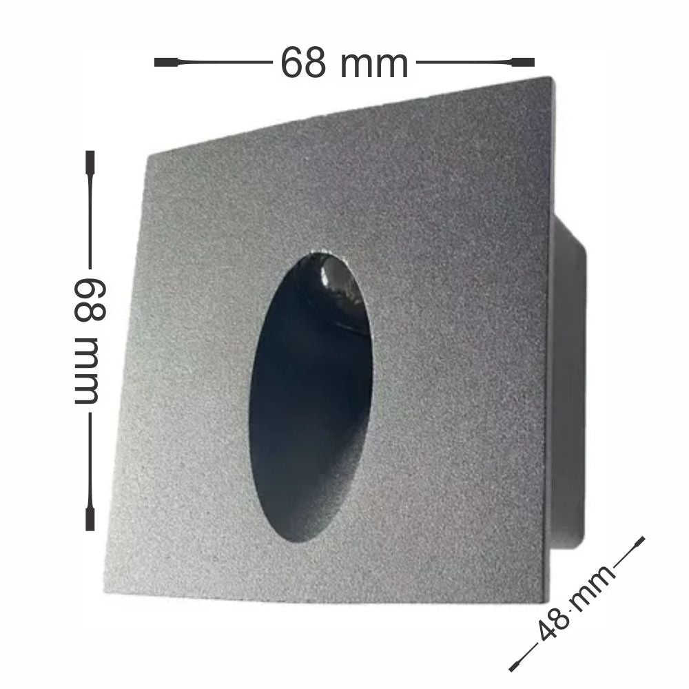 Spot LED Exterior Treapta LYON 3W IP65 Patrat