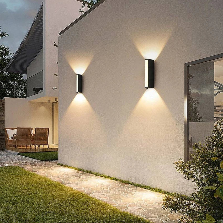 Aplica Led Exterior 12W Neagra Iluminare 3 Unghiuri Wall Light Fixtures