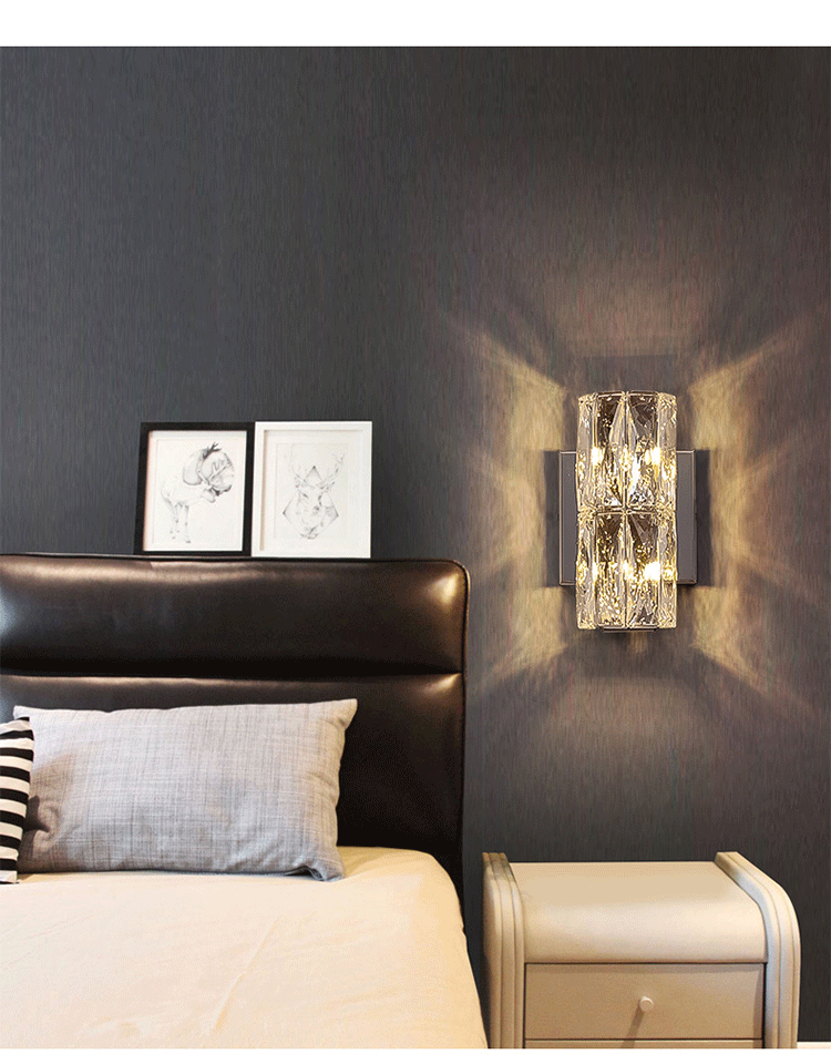 Aplica LED 24W Cristal Cilindru 22cm